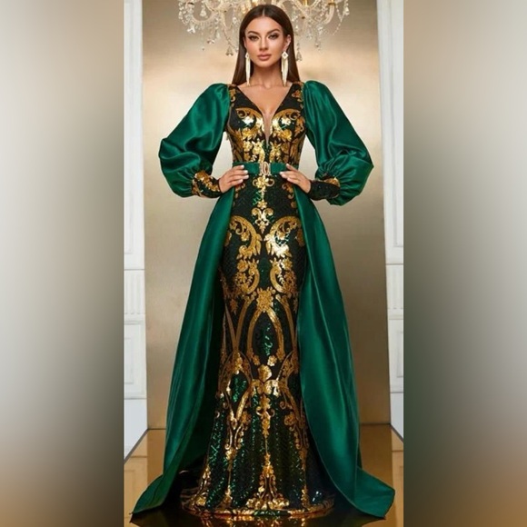 Jane Chic Designs Sequin Cape Dress - Picture 1 of 6